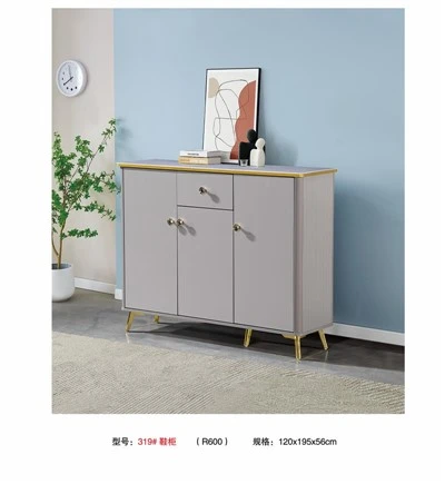 Slim Grey Shoe Cabinet